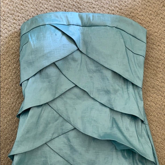 Blue strapless dress - Picture 2 of 6